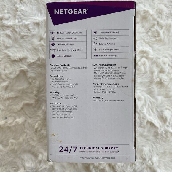 Netgear WiFi Range Extender AC750 Model EX3700 Dual Band Open Box - Picture 2 of 6